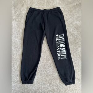 Taylor Swift The Eras Tour Black Sweatpants Size LARGE Official Merch